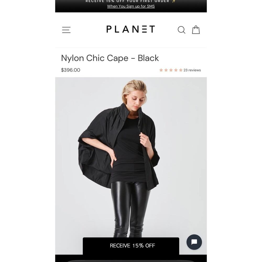 PLANET By Lauren G Cape W/Sleeve Holes & Pockets OSFM Nylon Camouflage - Picture 8 of 8